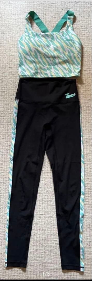 LAVA ×阪神タイガース コラボ 限定デザイン ヨガトップスS×レギンスS