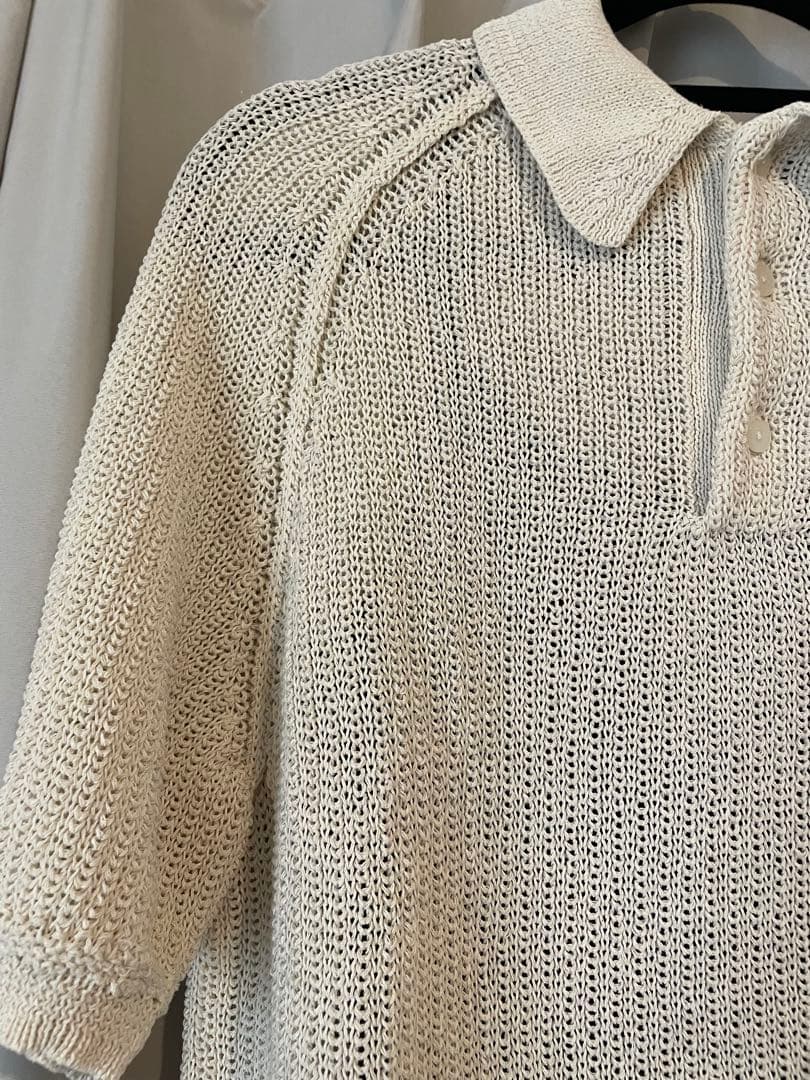 【みん】FRED PERRY フレッドペリー ニットポロ リネンライク