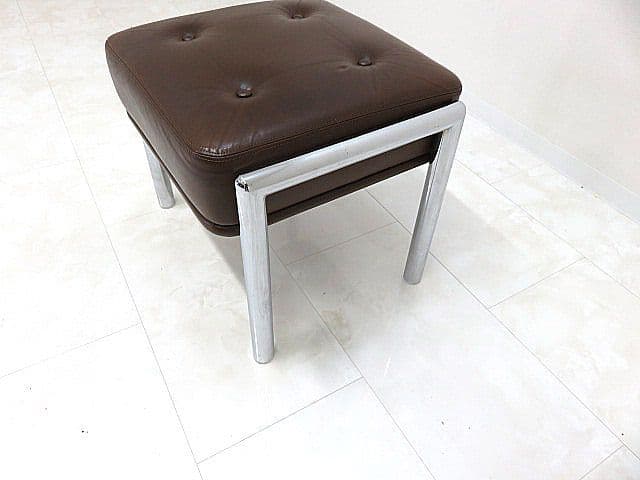 チ*ウ様 希少品/ヴィンテージ　Knoll/ノール/ノル 本革オットマン　本革ス