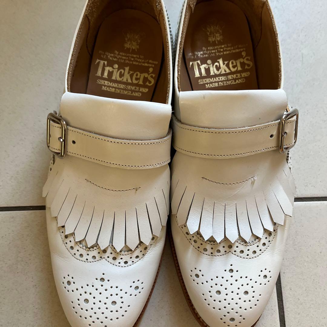 Tricker's ホワイトレザー ローファー