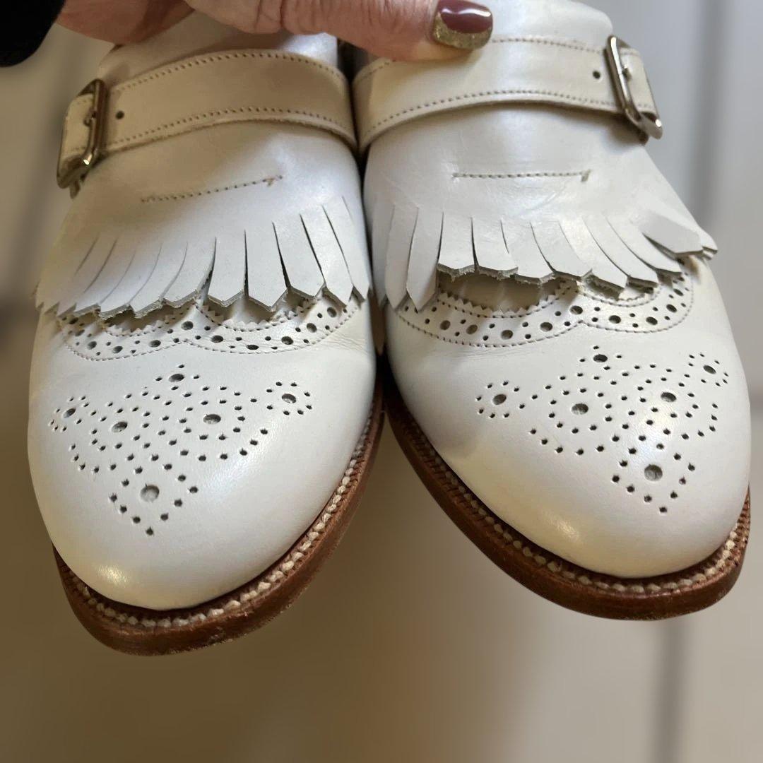 Tricker's ホワイトレザー ローファー