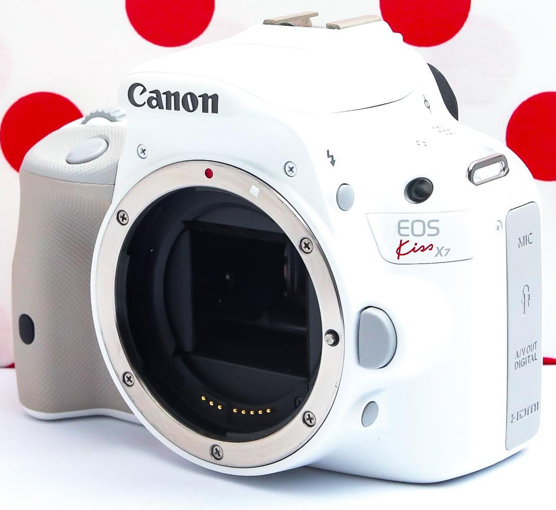 Canon kiss x7❤スマホに転送！❤入門用一眼レフ❤可愛いホワイトカラー