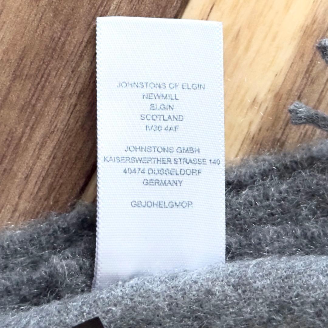 Johnstons of Elgin WA57 カシミヤ 中判 ストール 無地