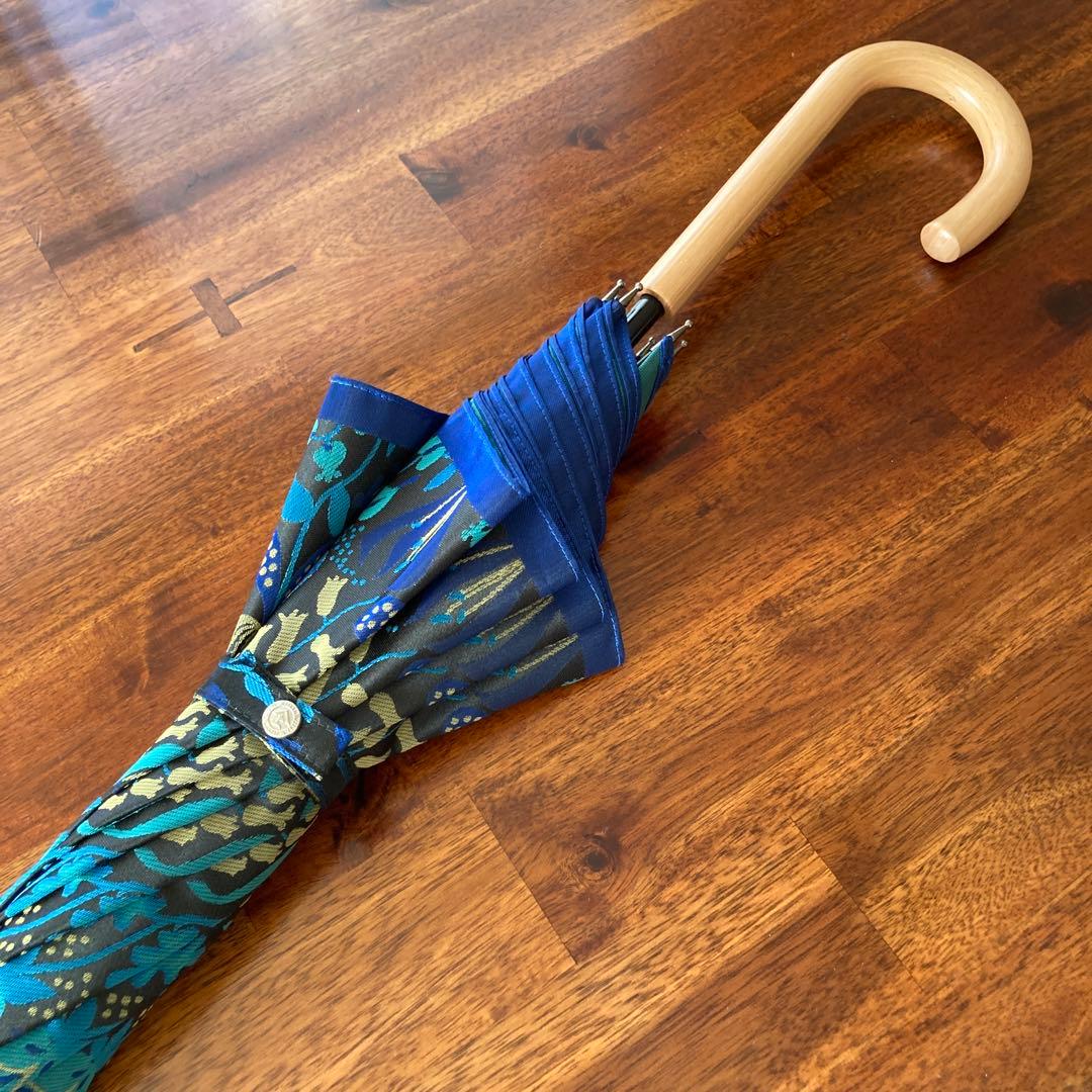 槙田商店　高級傘　晴雨兼用　日本製　ブルー　北欧　定価19,800円