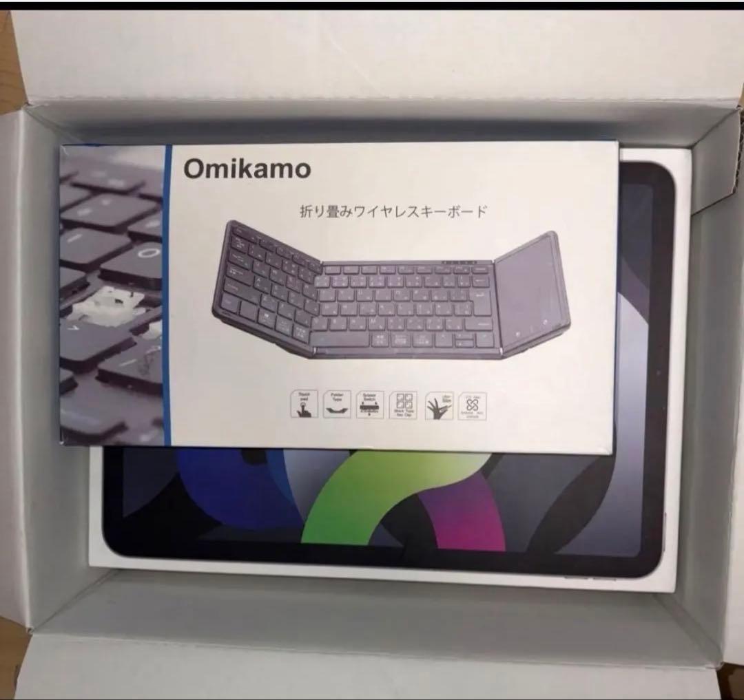 iPad Air 設定上表示100%SIMフリー+ Bluetoothキーボード