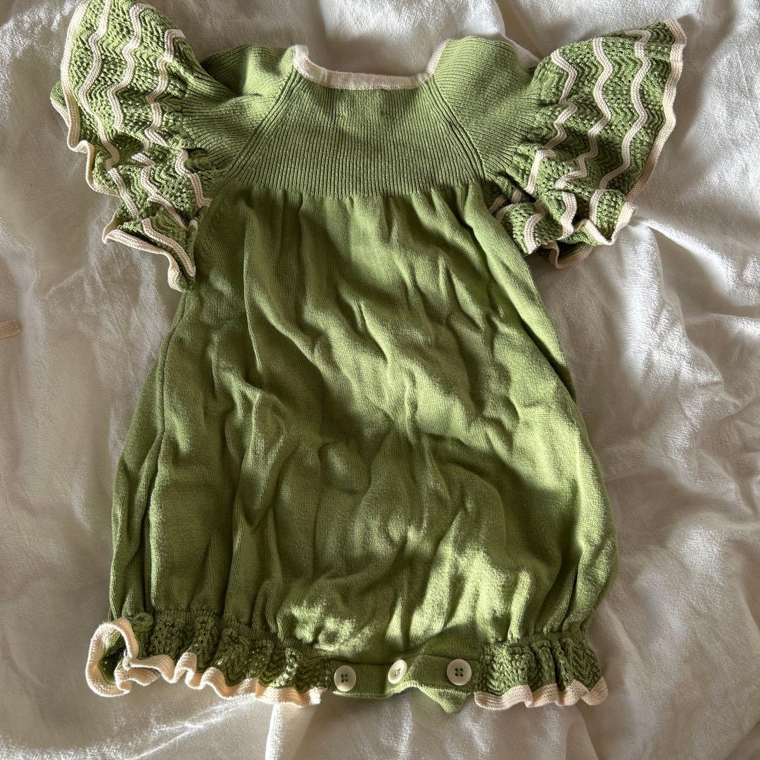 Mabli オリーブグリーンロンパース 2Y