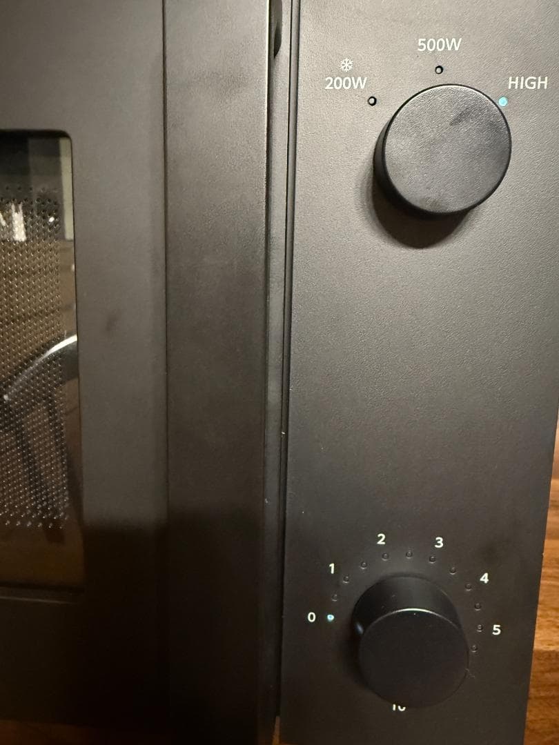 ツインバード 電子レンジ DR-E268 ブラック フラット庫内 美品 保証付