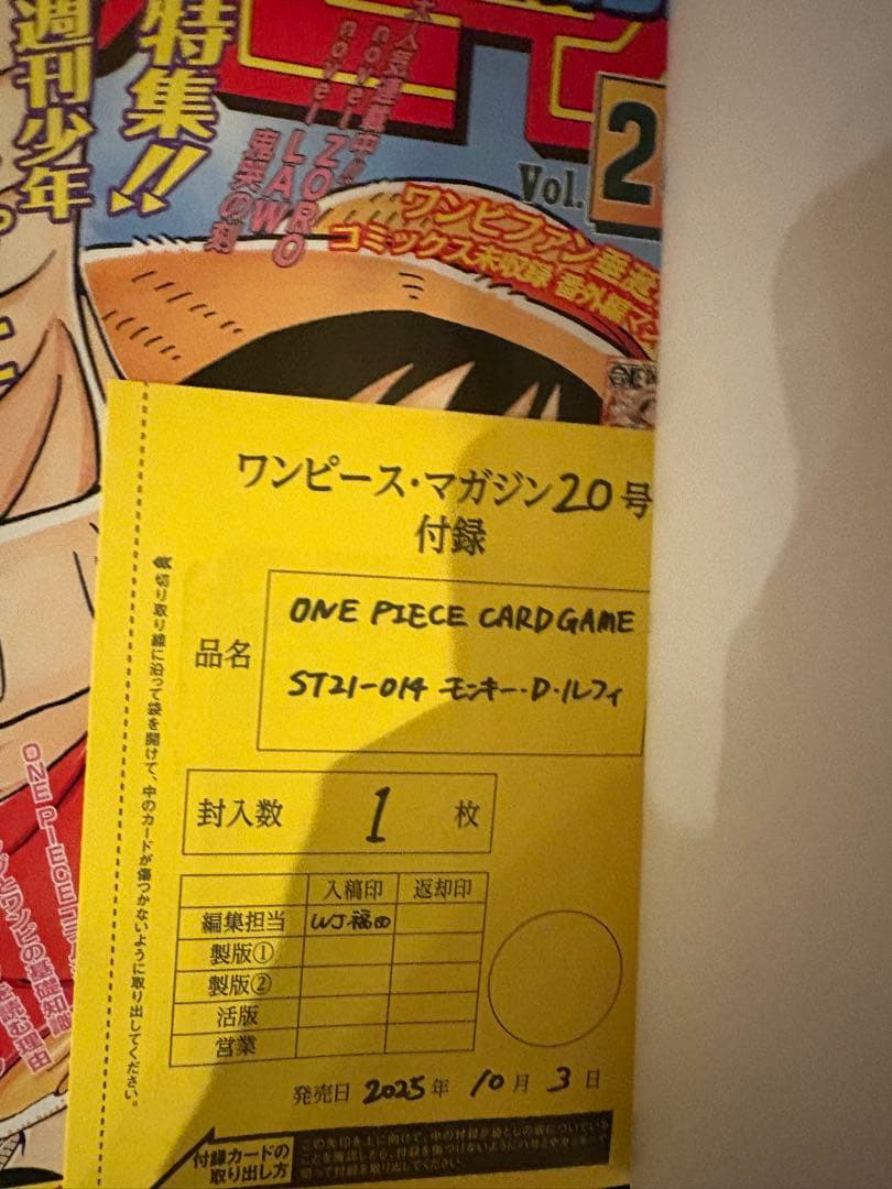 ONE PIECE magazine ワンピースマガジン20号 2冊
