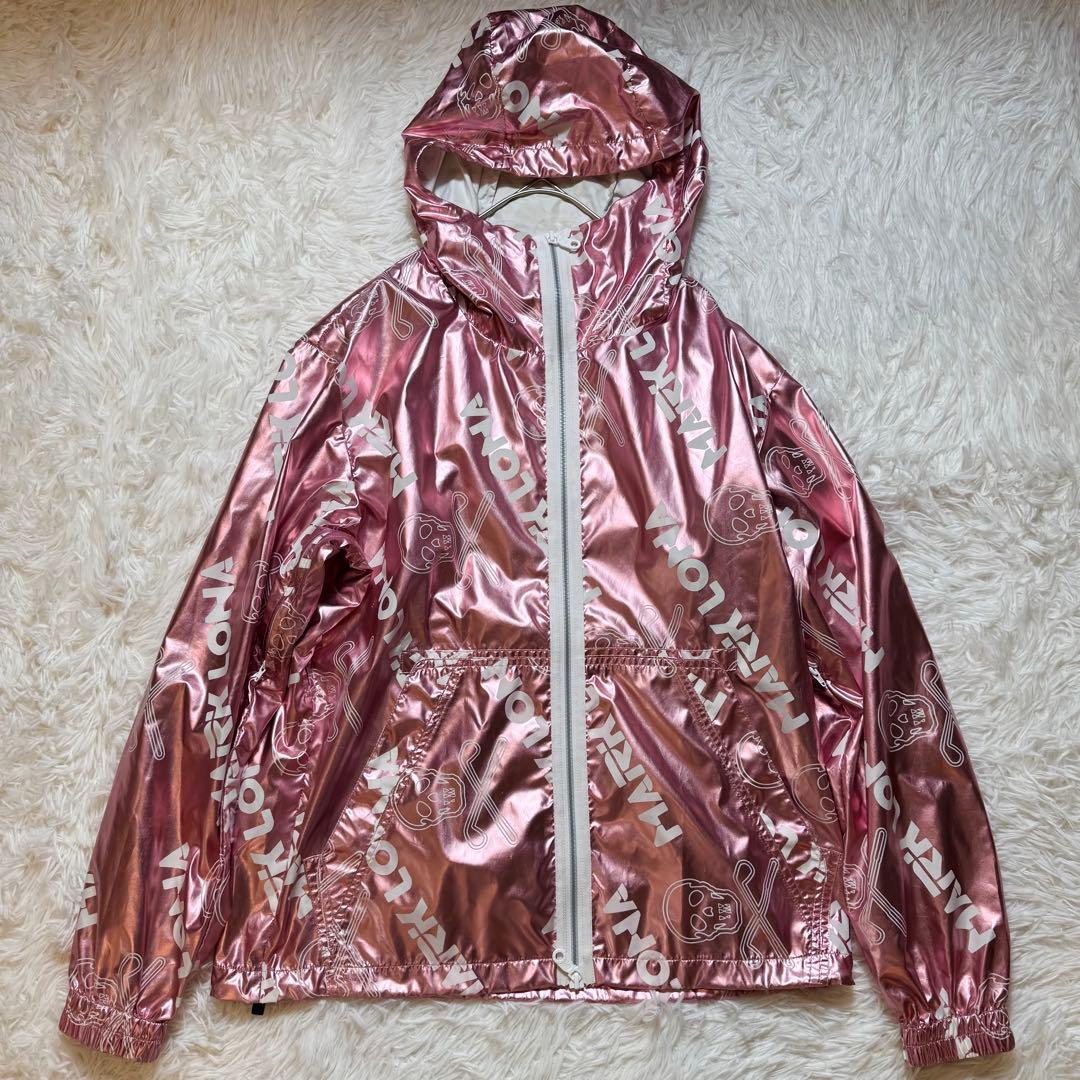 みぽぷ様マークアンドロナ フード付きジャンパー 光沢ピンク 男女兼用 ロゴ スカ