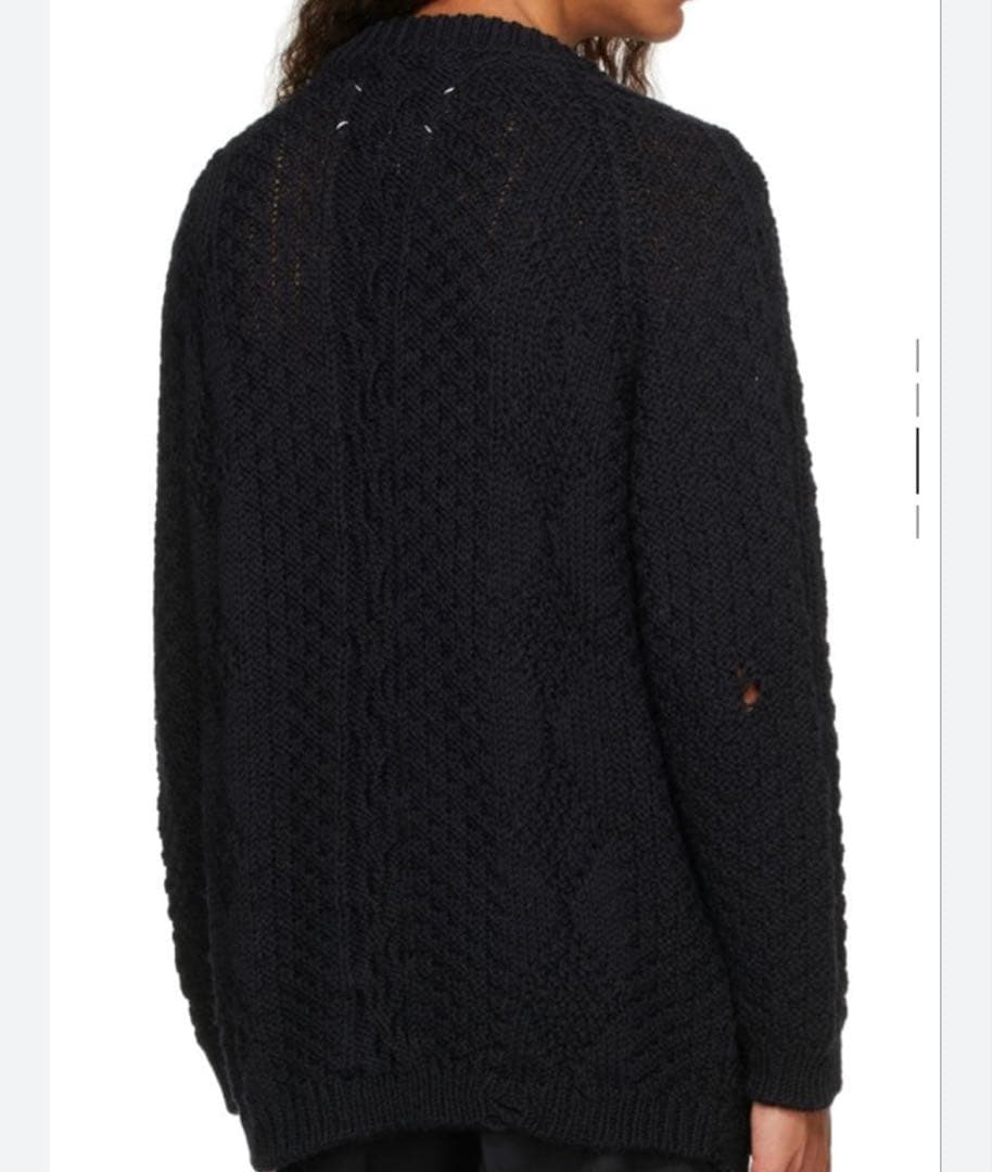 【美品】Maison Margiela デストロイドニット　セーター ネイビー