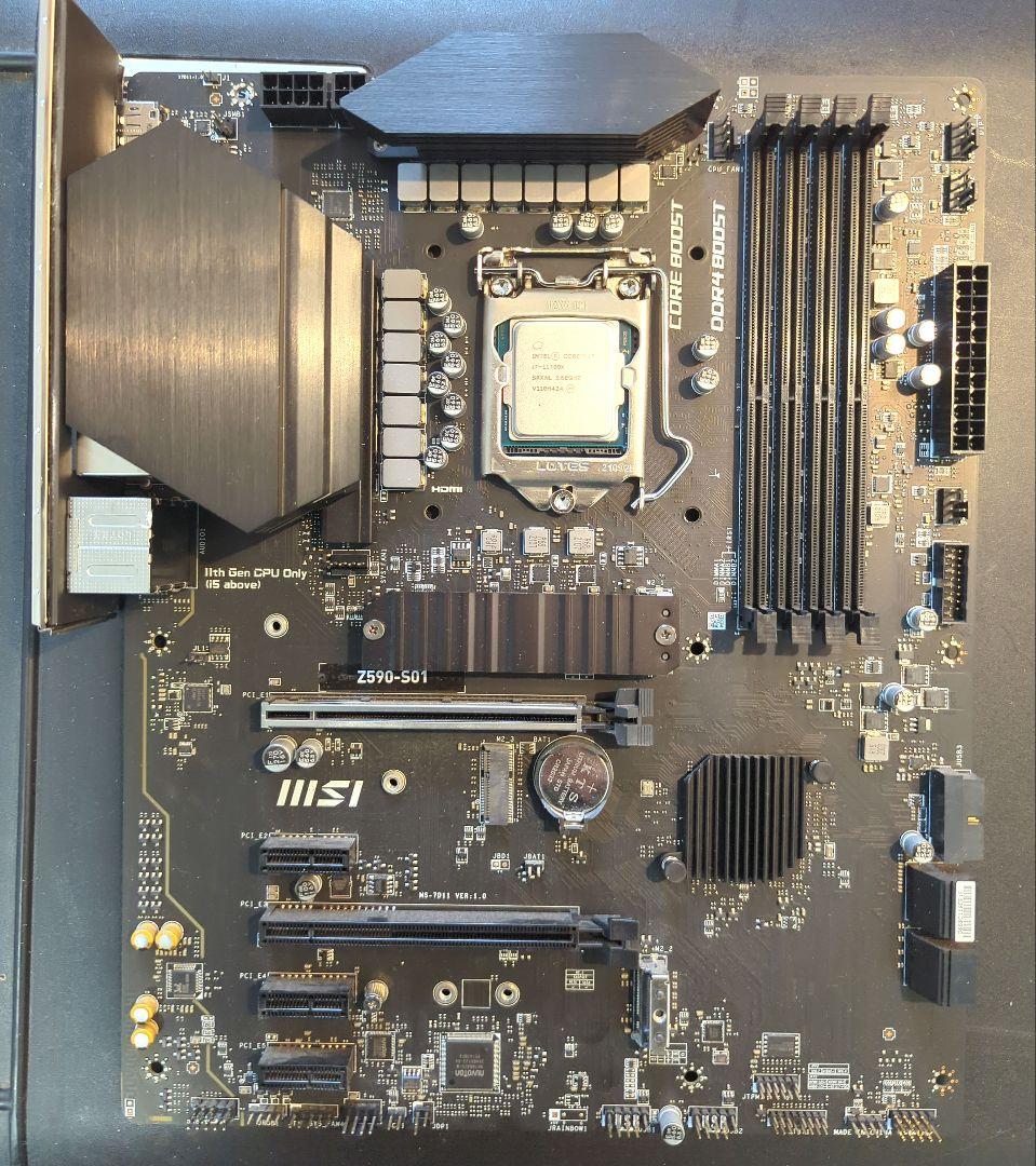 動作確認済 i7-11700K + マザーボード, 電源, CPUクーラー