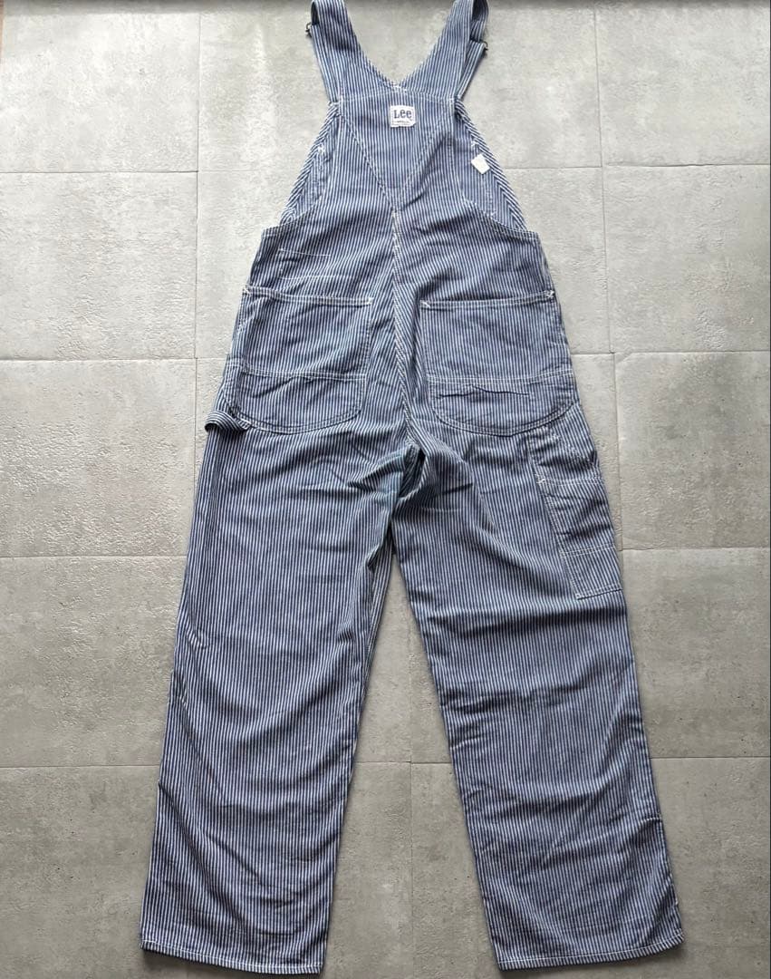 70s USA製　Lee リー　ヒッコリー デニムオーバーオール　ヴィンテージ