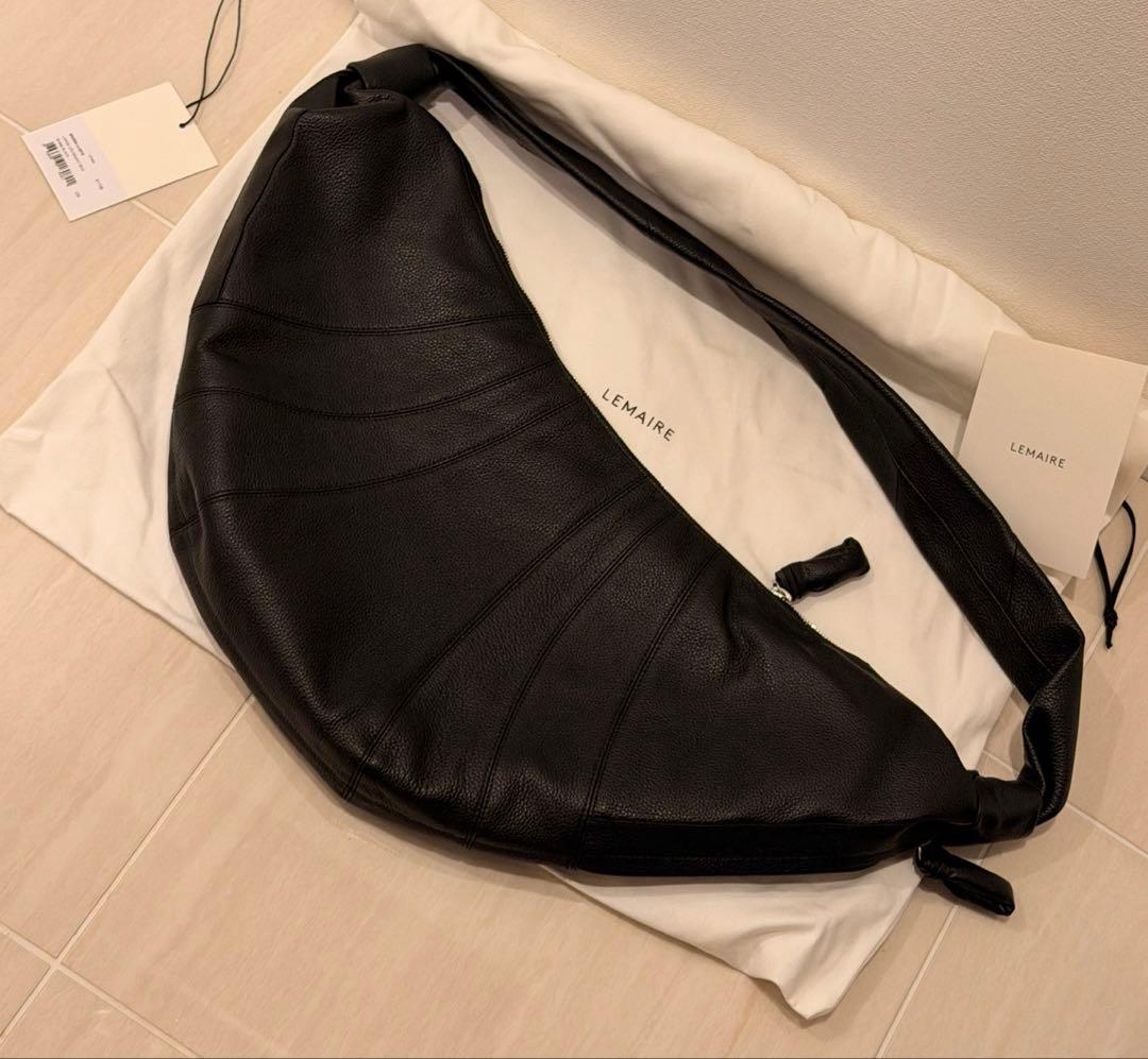 LEMAIRE ブラック クロワッサン　ラージ