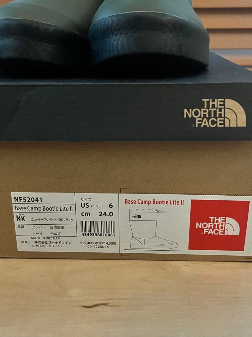 【美品】THE NORTH FACE 防水長靴 オリーブグリーン24㎝