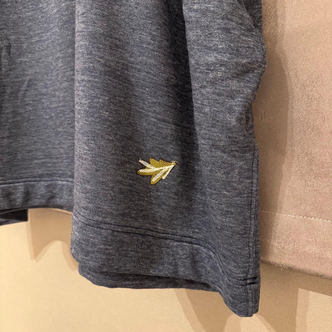 【未使用タグ付き】 45R 花柄 刺繍 裏起毛 チュニック(サイズ0)