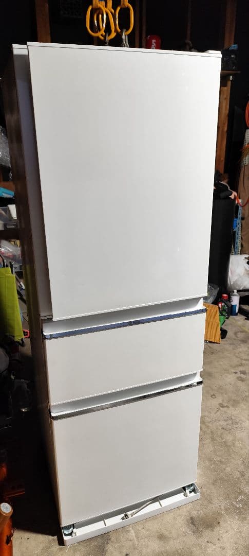 三菱 330L 3ドア冷蔵庫 MR-CX33C-W 2018年製 ホワイト系