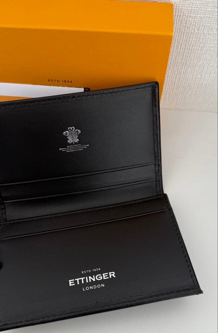 【新品未使用】エッティンガー 名刺入れ ブラック