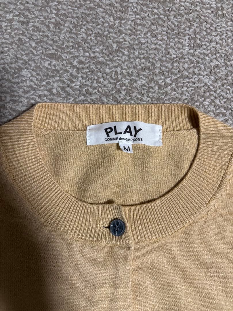 PLAY Comme des Garçons ベージュカーディガン M