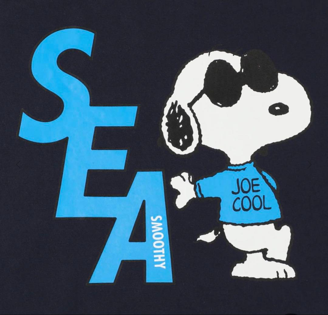 SMOOTHY x WDS Snoopy Crewneck Sweat ネイビー