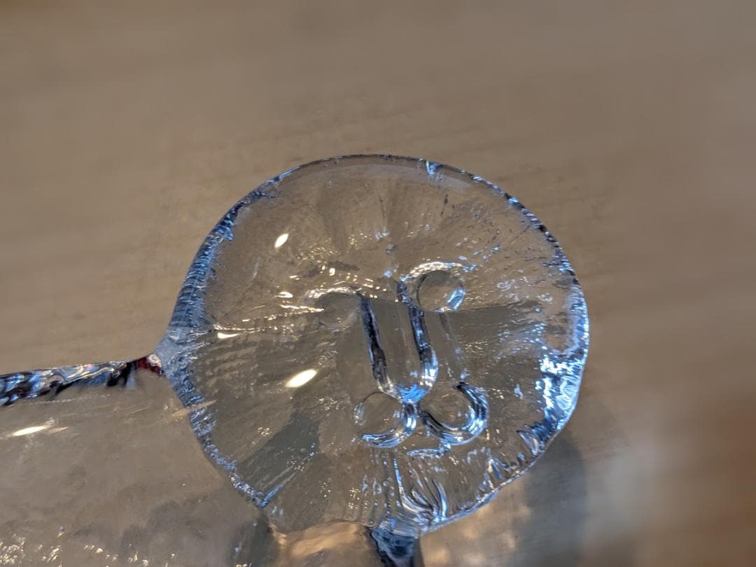 an09　KOSTA BODA ライオン　ZOOシリーズ クリスタルガラス 凹み