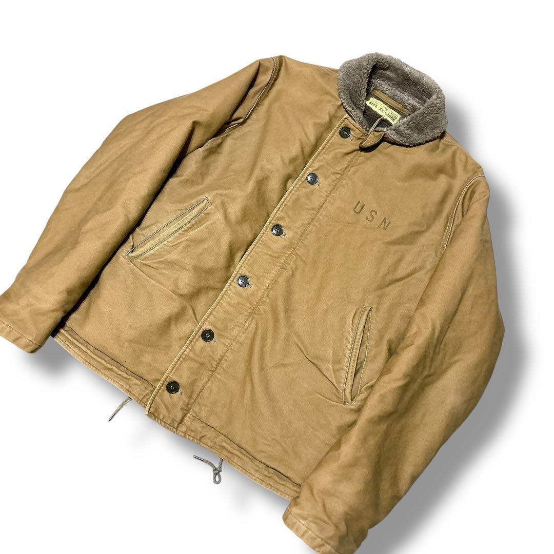 BUZZ RICKSON’S N-1 デッキジャケット USN ブラウン XXL
