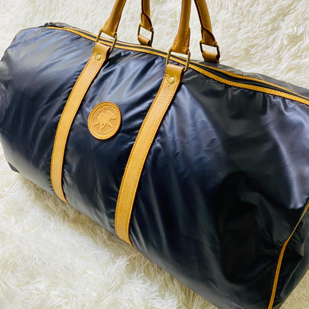 人気 ハンティングワールド 大容量 バチューサー ボストンバッグ ロゴ