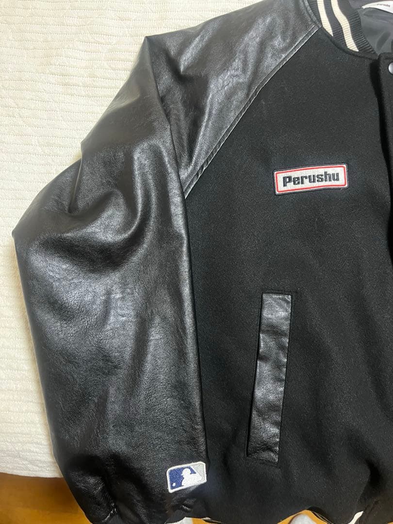 perushu×MLB スタジャン ブラック M