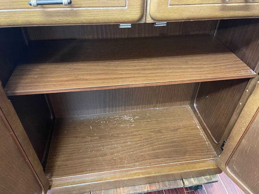 カリモク キャビネット 電話台 玄関収納 KARIMOKU 昭和レトロ