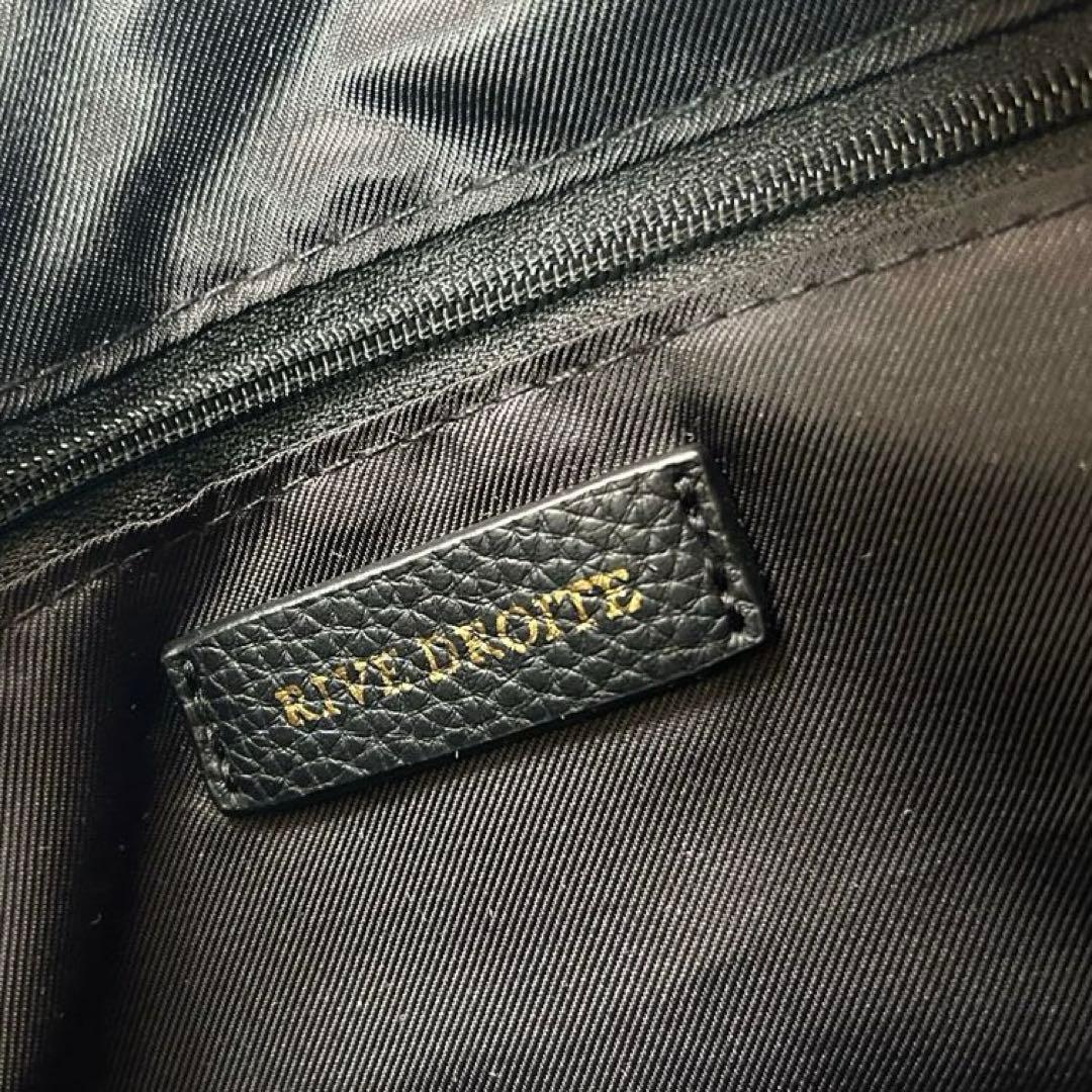 極美品✨RIVE DROITE カーブボディバッグ レザー　ブラック　リヴドロワ