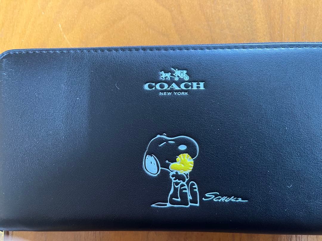 【新品未使用】コーチ スヌーピー 長財布 COACH ブラック F53773