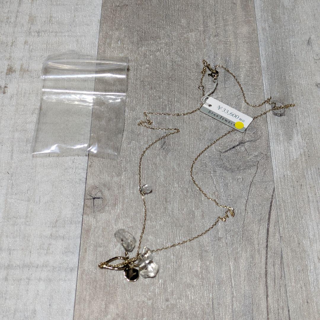 スタージュエリー K10 クリスタルモチーフ ネックレス