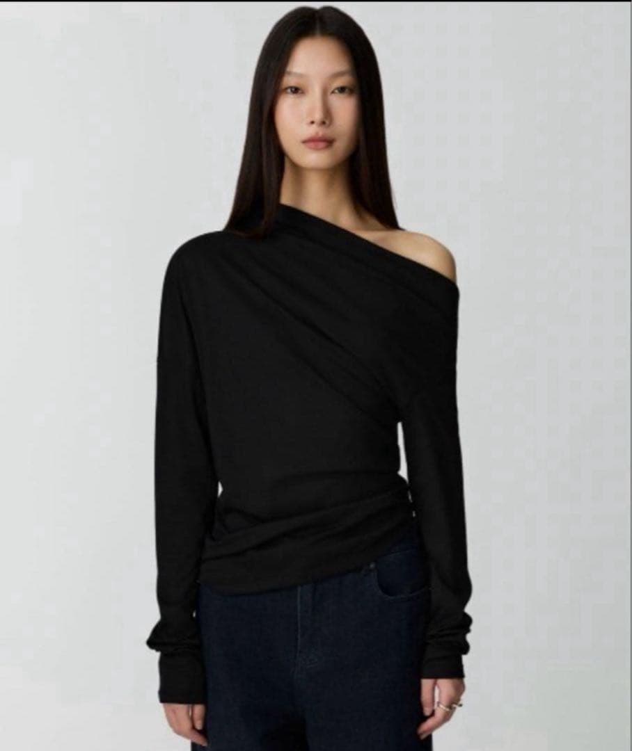 トップス StudioDoe Sloping Neck ShoulderShape Top