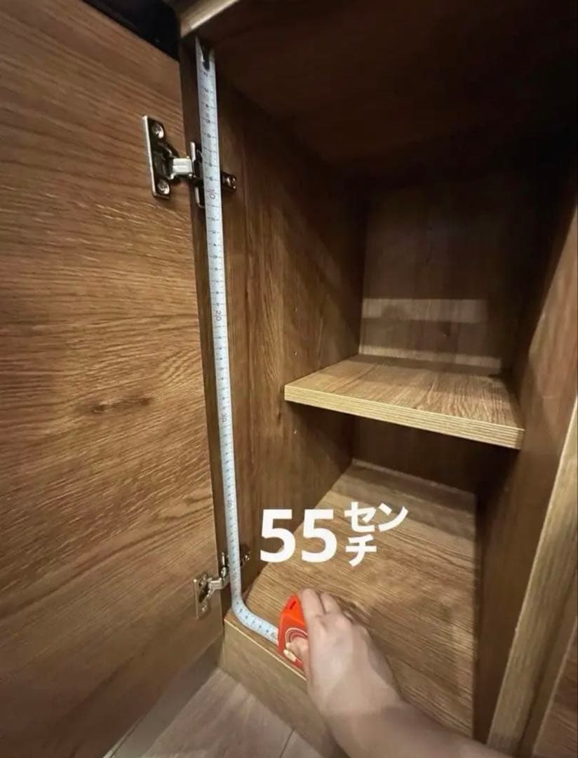 【状態良好】木製キッチン収納　炊飯器　オーブンレンジ　食器棚　カップボード