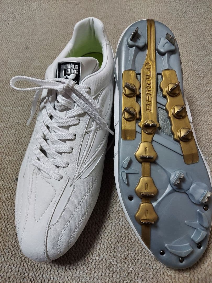 ビモロ　白スパイク(高校野球対応)　27.5cm