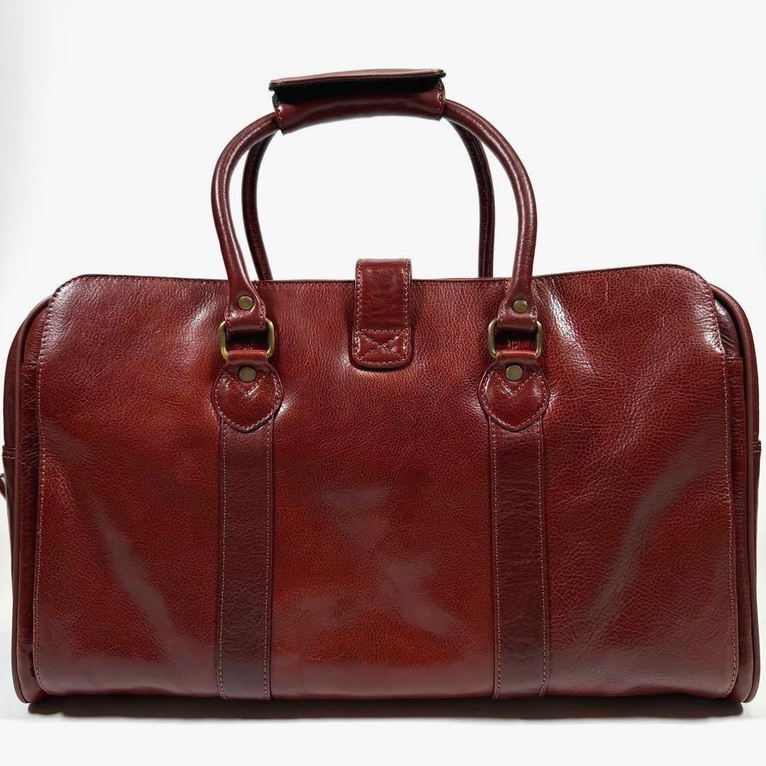 【美品】スノビスト　ボストンバッグ　2way オールレザー　ブラウン　メンズ