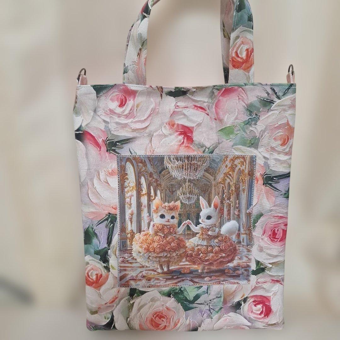 激レアパネル生地　ハンドメイド　布バスケット、ミニバッグ、