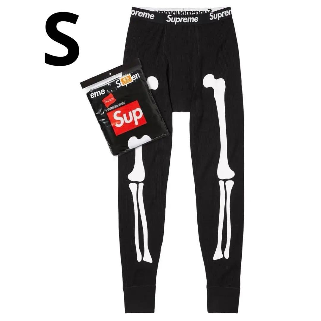Supreme Hanes Bones Thermal Pant 黒S size