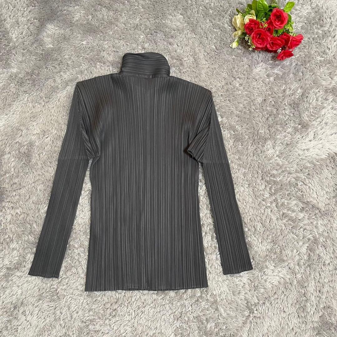 イッセイミヤケ PLEATS PLEASE 　チャコールグレー　日本製　3