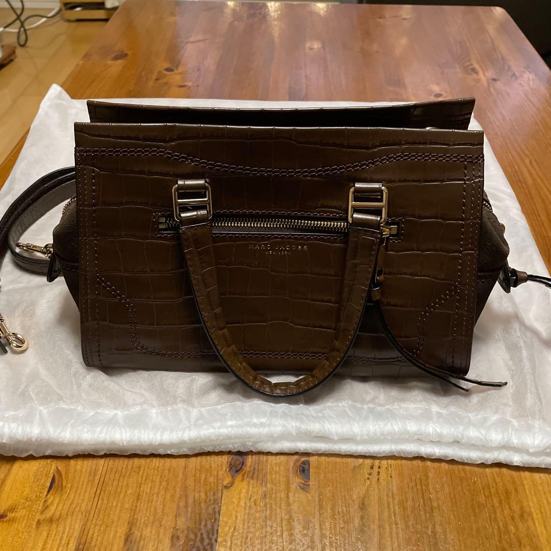 MARC JACOBS 2wayバック、レザー茶系バック、ショルダーバック、