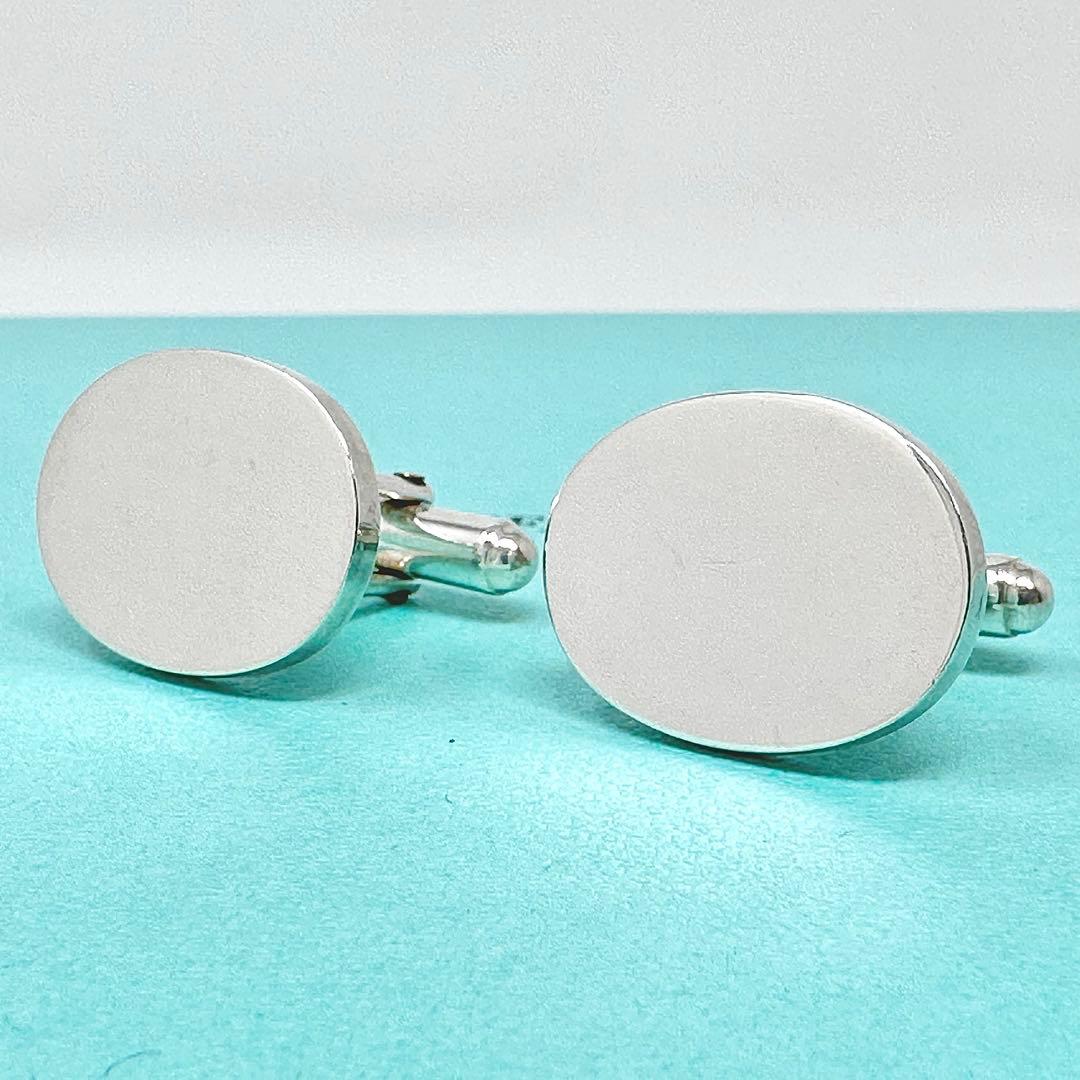 Tiffany オーバル　楕円　シルバー　カフス　Ag925 カフリンクス
