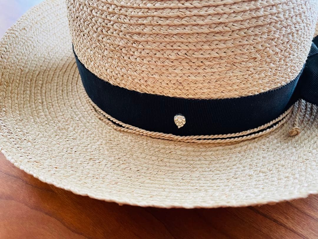 HELEN KAMINSKI 麦わら帽子 ベージュ/ブラック