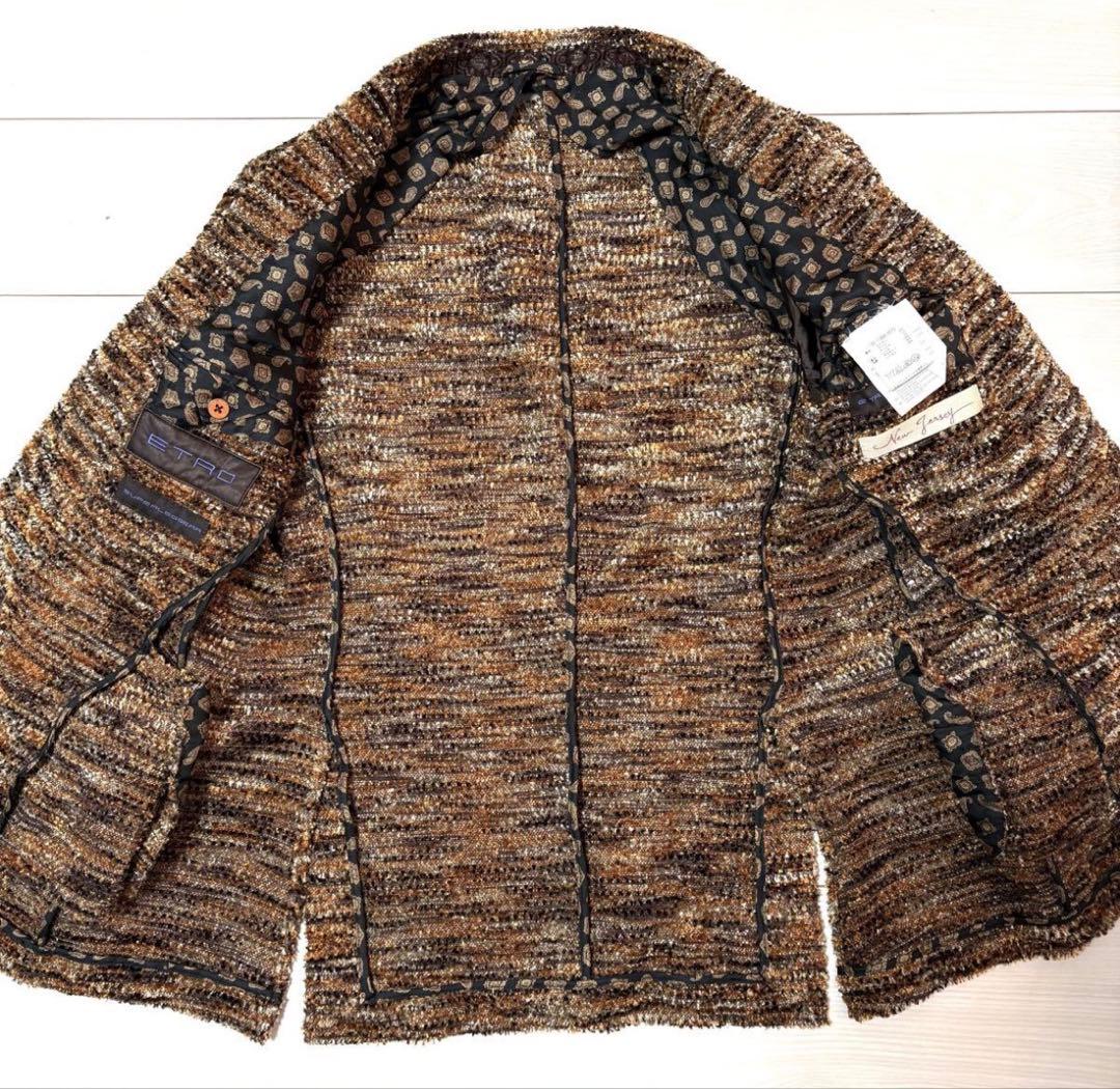 大きめサイズ ETRO エトロ カシミヤ混 テーラードジャケット 50 メンズ