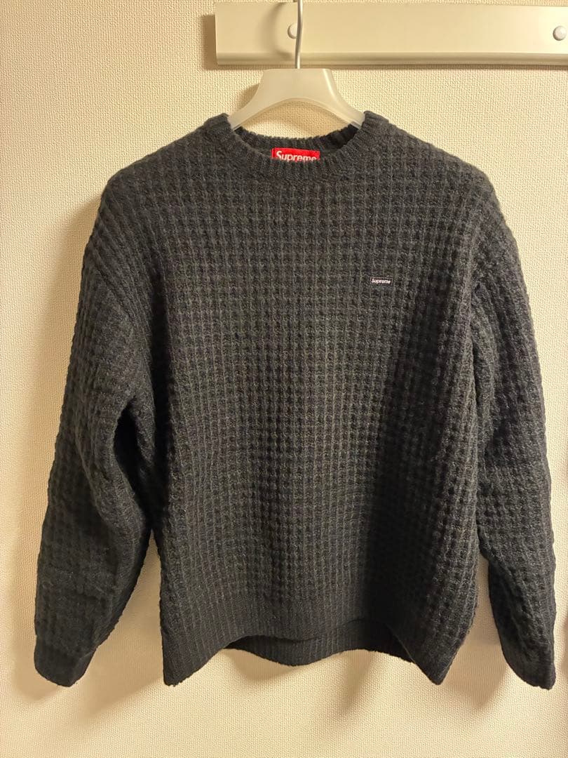 Supreme ブラック ワッフルセーター Lサイズ