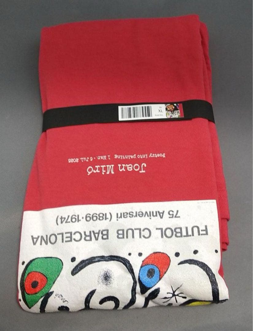 【新品未使用未開封】FCバルセロナ75周年記念Tシャツ(ミロ展)赤青2枚セット