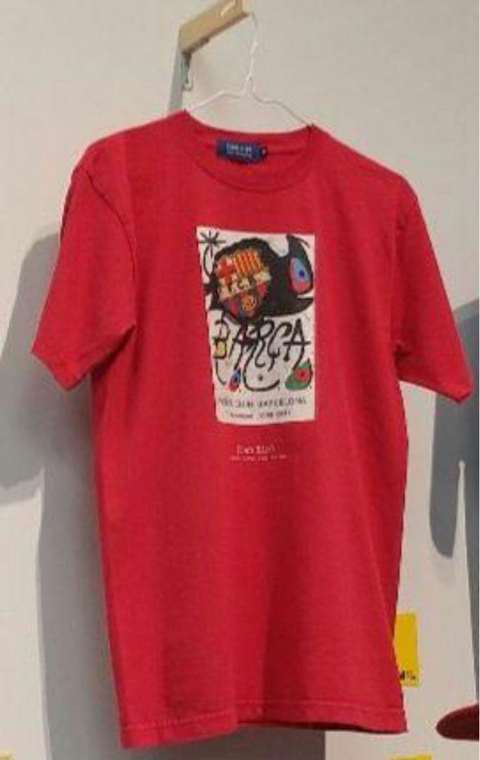 【新品未使用未開封】FCバルセロナ75周年記念Tシャツ(ミロ展)赤青2枚セット
