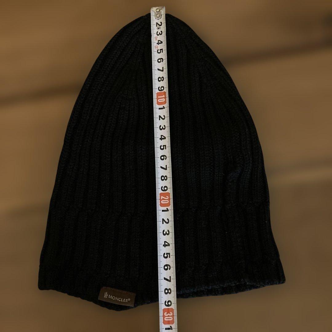 MONCLER ブラック ニット帽　MADE IN ITALY