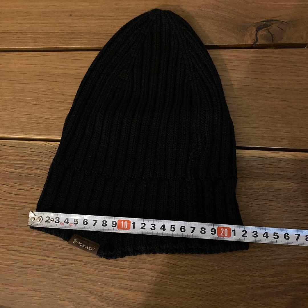 MONCLER ブラック ニット帽　MADE IN ITALY