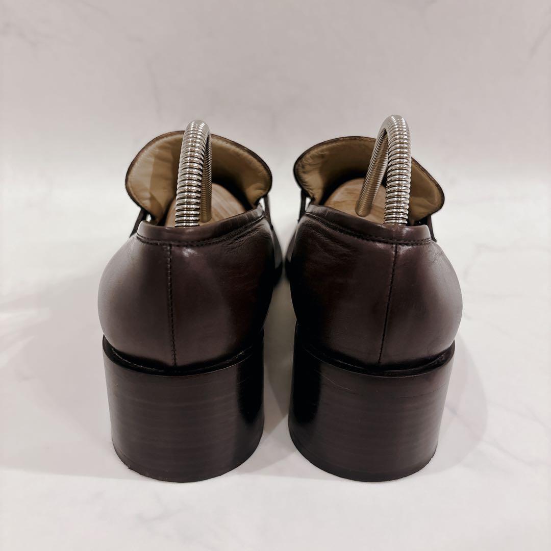 GUCCI グッチ スクエアトゥ チャンキーヒール　ホースビット ブラウン 茶