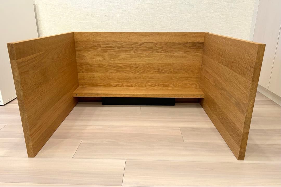無印良品 無垢材デスク オーク材 MUJI 机 コの字型 ライティングデスク