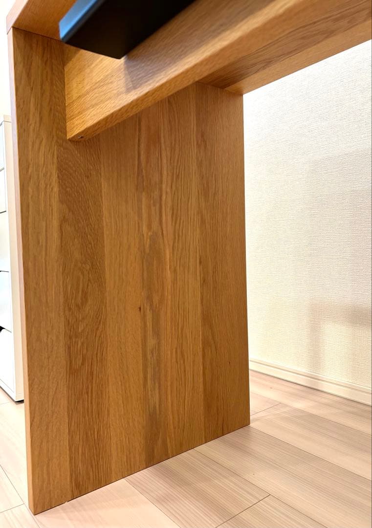 無印良品 無垢材デスク オーク材 MUJI 机 コの字型 ライティングデスク